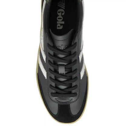 Gola Classics Men's Viper Leather Sneakers - Black/Off White/Evergreen/Gum