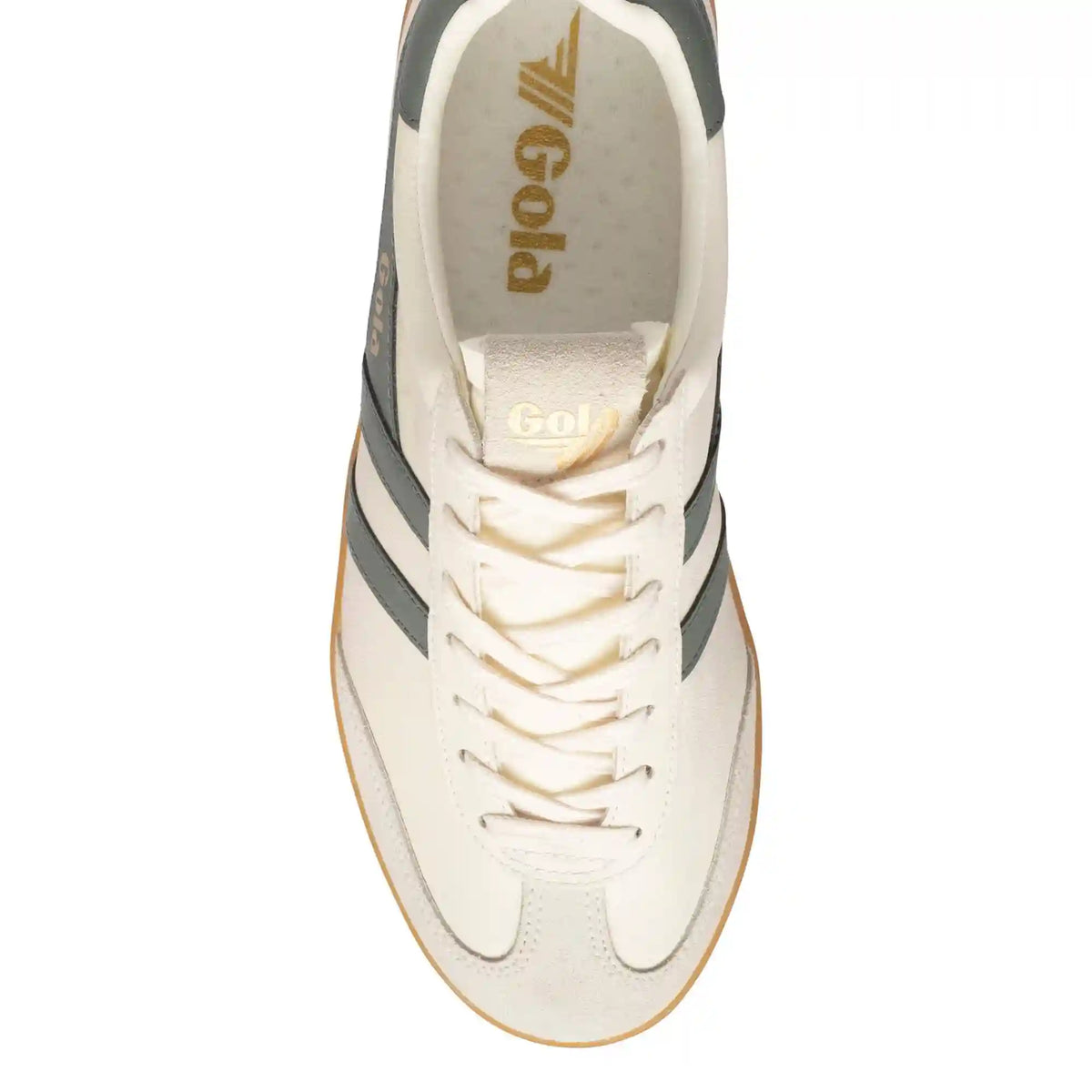 Gola Classics Men's Cyclone Leather Sneakers - Off White/Conifer/Gum