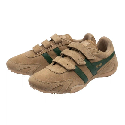 Gola Classics Women's Connect Suede Strap Sneakers - Light Caramel/Evergreen/Gum