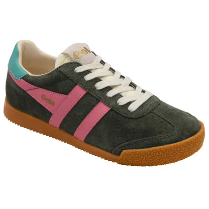 Gola Classics Women's Elan Sneakers - Dark Khaki/Bubblegum/Sea Mist
