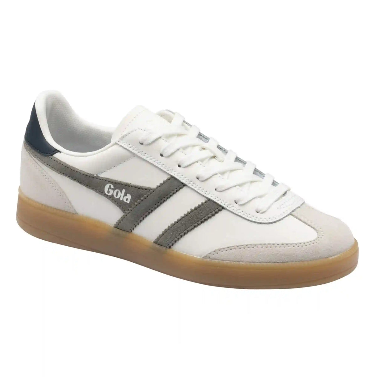 Gola Classics Men's Viper Leather Sneakers - White/Conifer/Navy/Gum