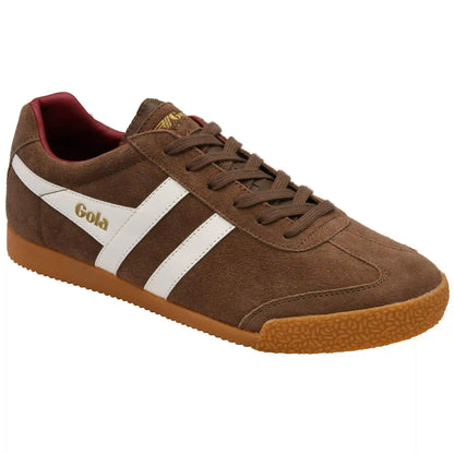 Gola Classics Men's Harrier Suede Sneakers - Otter/Off White/Deep Red