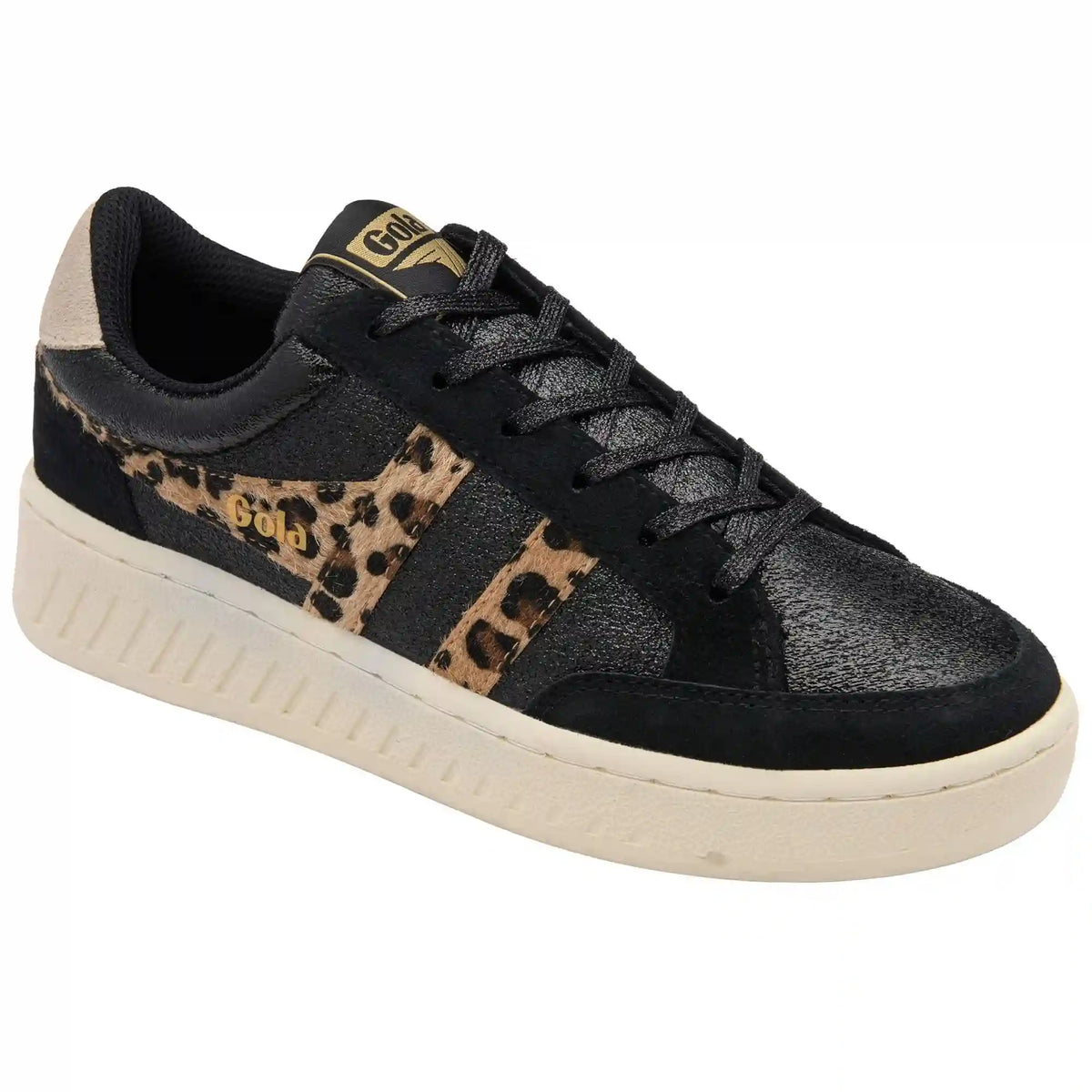 Gola Classics Women's Superslam Blaze II Sneakers - Black/Leopard/Bone