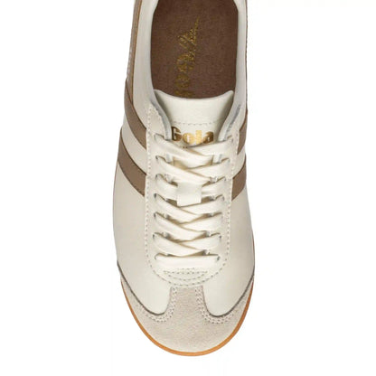 Gola Classics Women's Bullet Leather Sneakers - Off White/Light Caramel/Gum