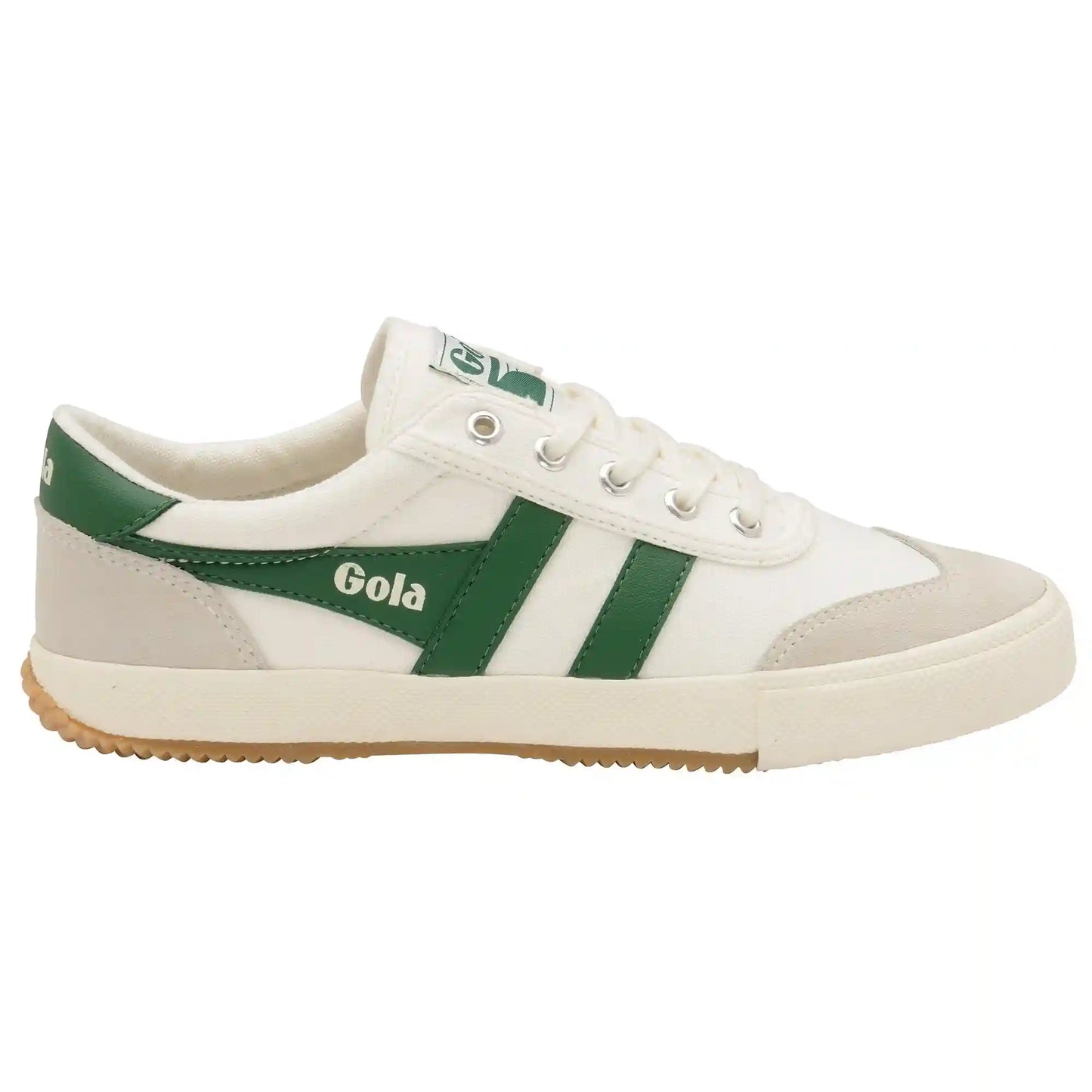 Gola Classics Men's Badminton Plimsoll Sneakers - Off White/Green