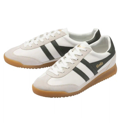 Gola Classics Men's Tornado Leather Sneakers - White/Dark Khaki