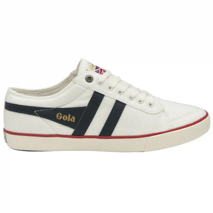Vegan Gola Classics Men's Comet Plimsoll Sneakers - Off White/Navy/Red