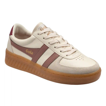 Gola Classics Women's Grandslam Elite Sneakers - Off White/Brownrose/Cerise/Gum