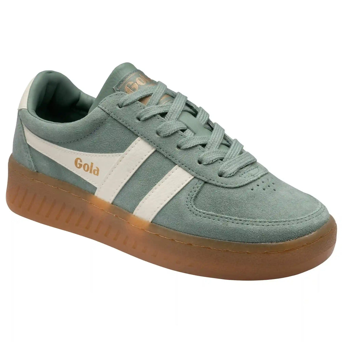 Gola Classics Women's Grandslam Suede Sneakers - Green Mist/Off White/Gum