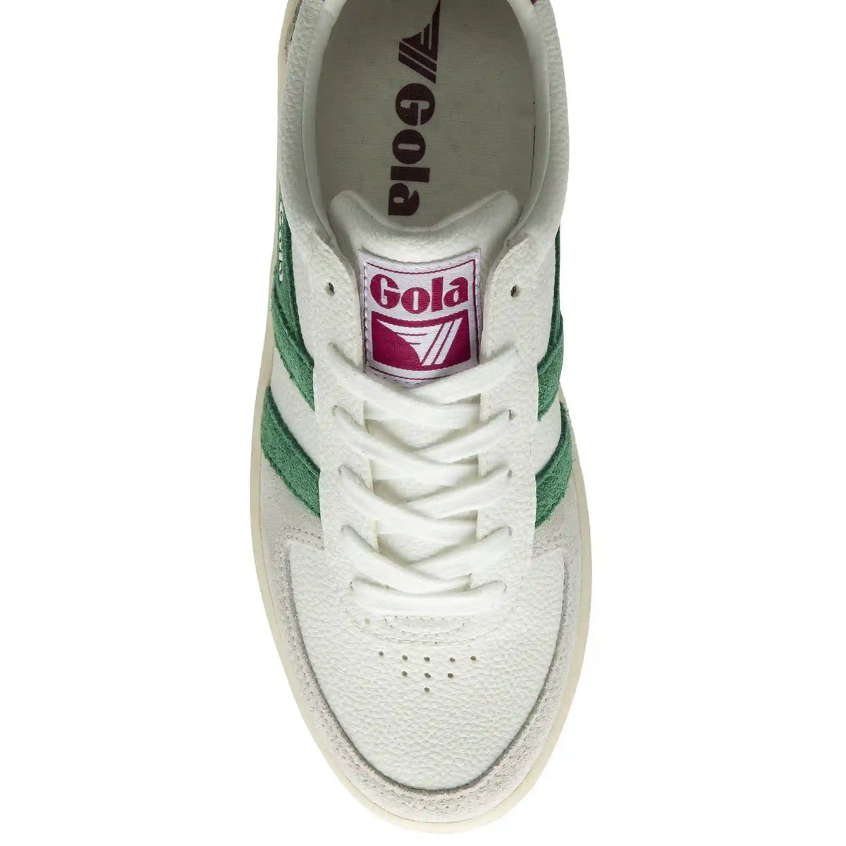 Gola Classics Women's Grandslam Trident Sneakers - White/Emerald/Cerise