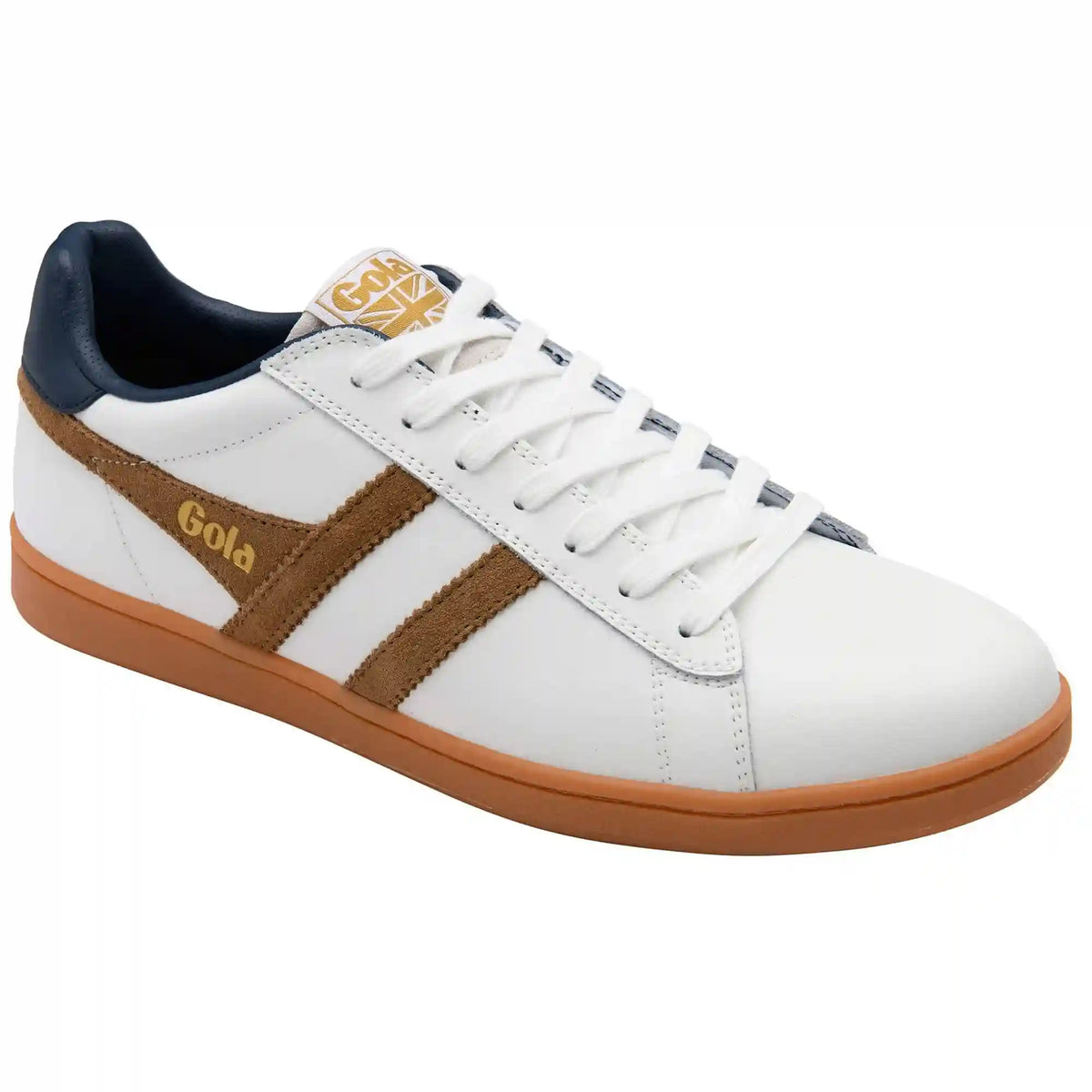 Gola Classics Men's Equipe II Leather Sneakers - White/Tobacco/Navy