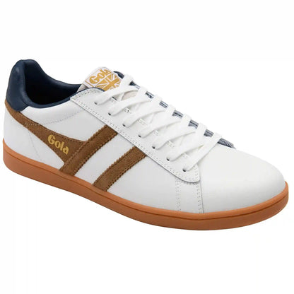 Gola Classics Men's Equipe II Leather Sneakers - White/Tobacco/Navy