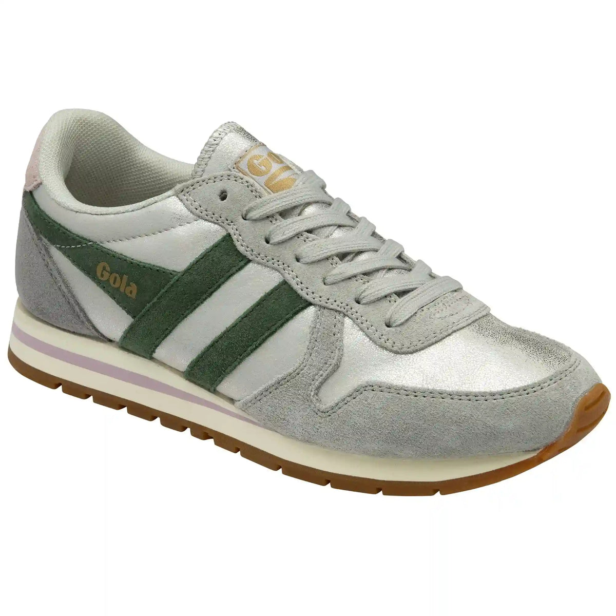 Gola Classics Women's Daytona Blaze Sneakers - Silver/Evergreen/Chalk Pink