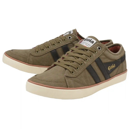 Vegan Gola Classics Men's Comet Plimsoll Trainer - Khaki/Black