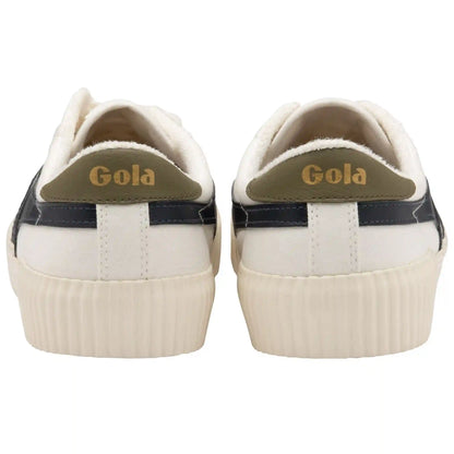 Vegan Gola Classics Men's Rally Plimsoll Sneakers - Off White/Navy/Khaki