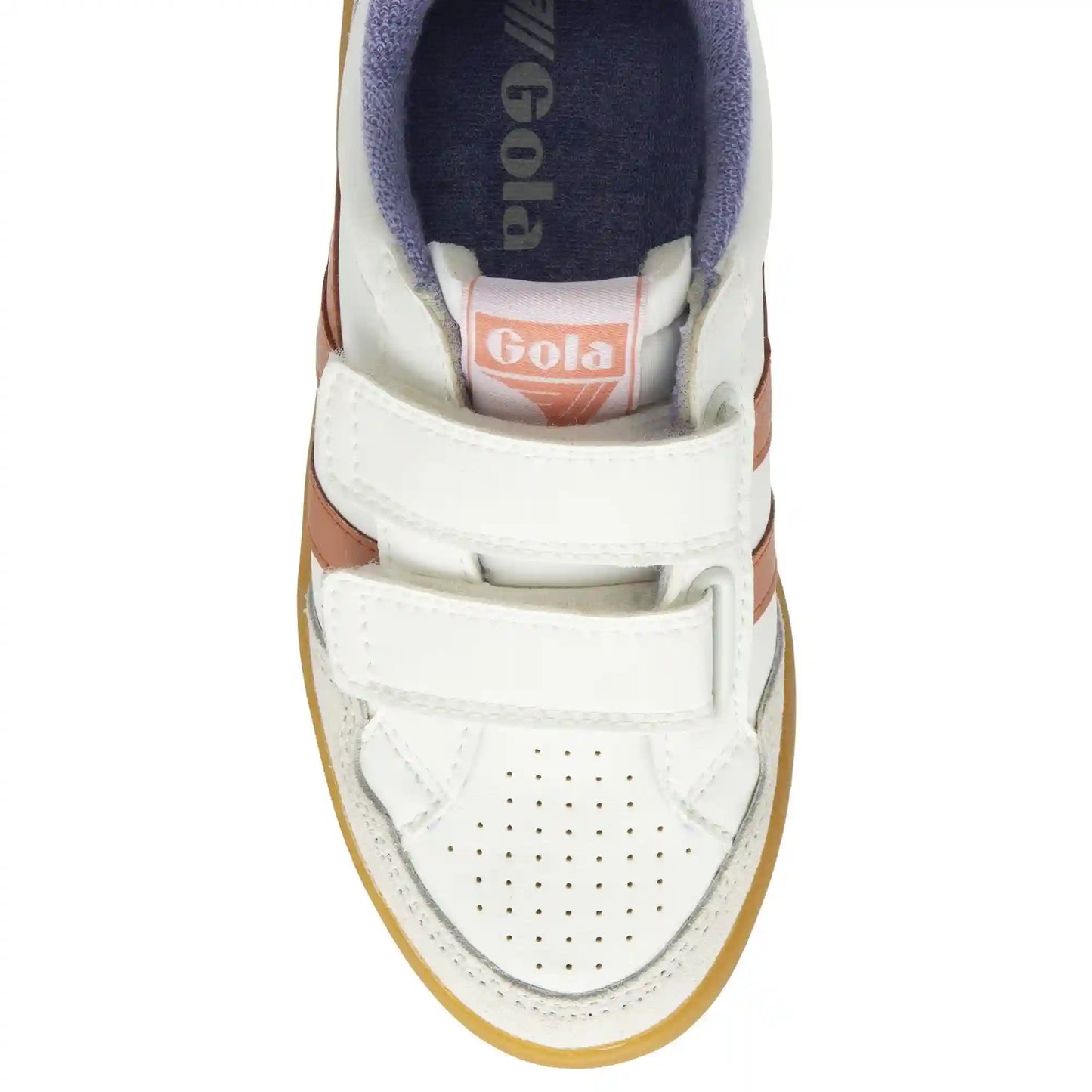 Gola Classics Kids' Eagle Strap Sneakers - White/Terracotta/Wisteria/Gum