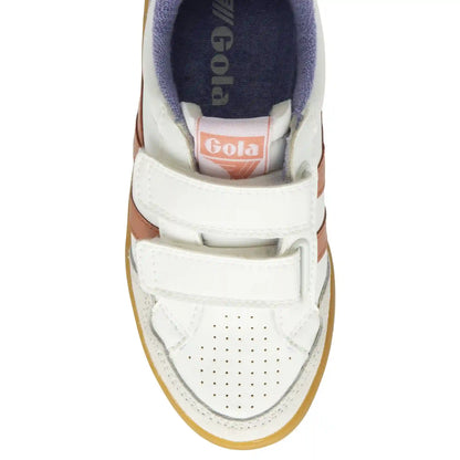 Gola Classics Kids' Eagle Strap Sneakers - White/Terracotta/Wisteria/Gum