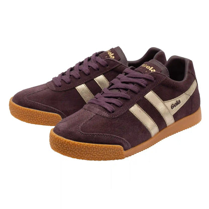 Gola Classics Women's Harrier Mirror Sneakers - Cocoa/Gold/Gum