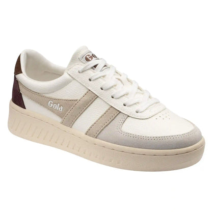 Gola Classics Women's Grandslam Trident Sneakers - White/Wheat/Dark Brown