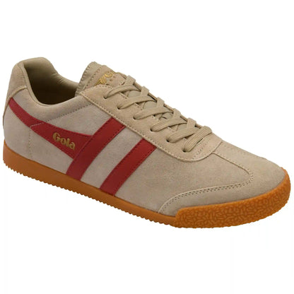 Gola Classics Men's Harrier Suede Sneakers - Bone/Deep Red