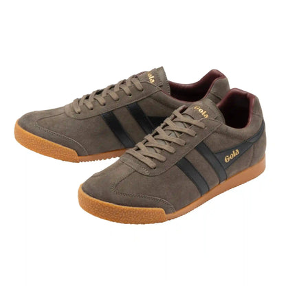 Gola Classics Men's Harrier Suede Sneakers - Urban Moss/Black/Burgundy
