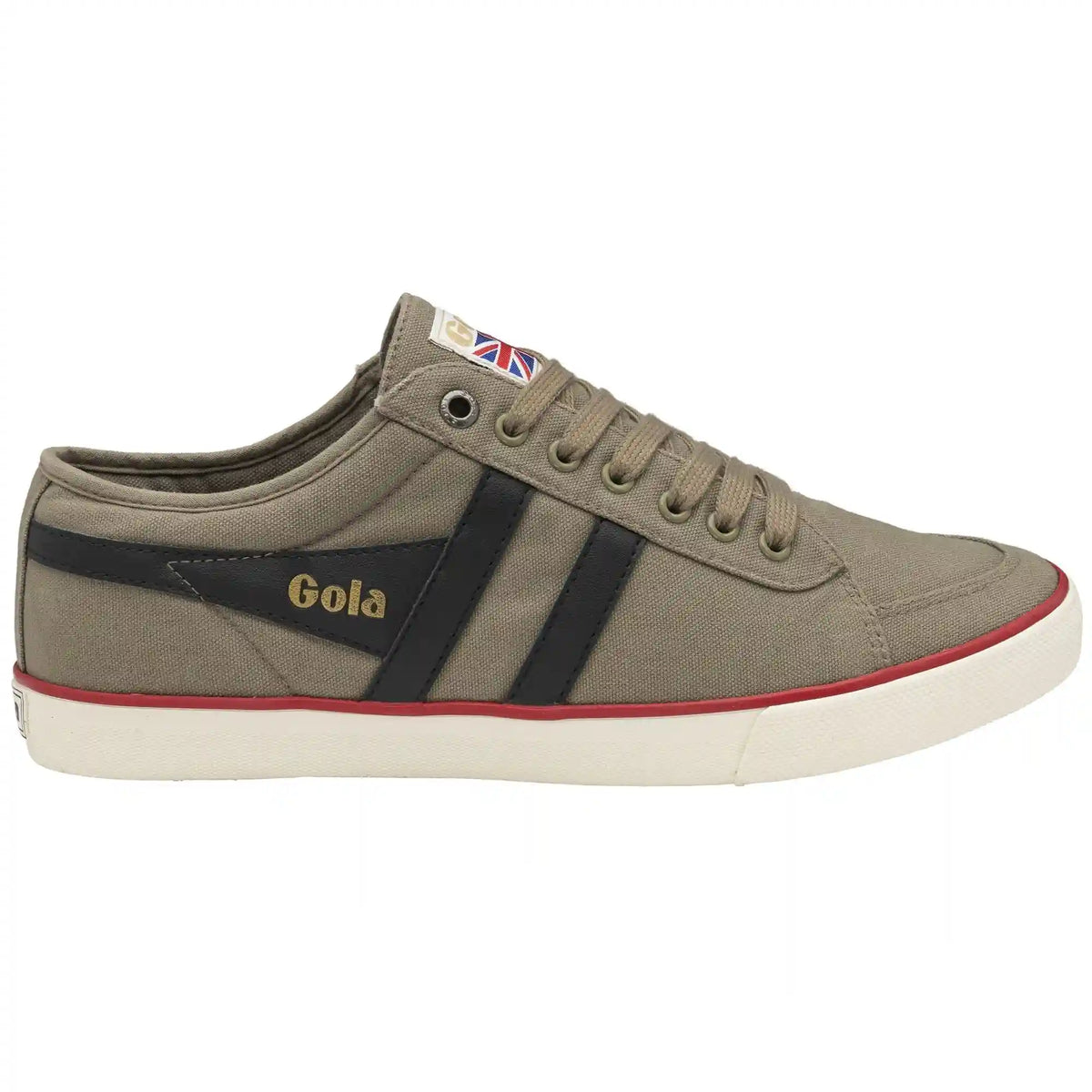 Vegan Gola Classics Men's Comet Plimsoll Sneakers - Rhino/Black/Deep Red