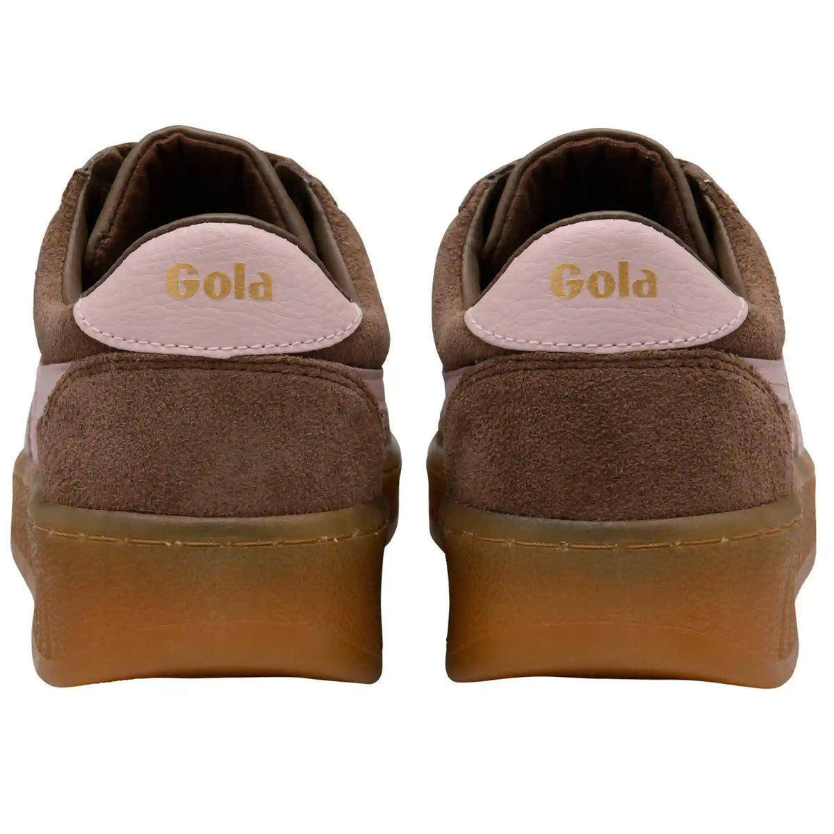 Gola Classics Women's Grandslam Suede Sneakers - Otter/Chalk Pink/Gum