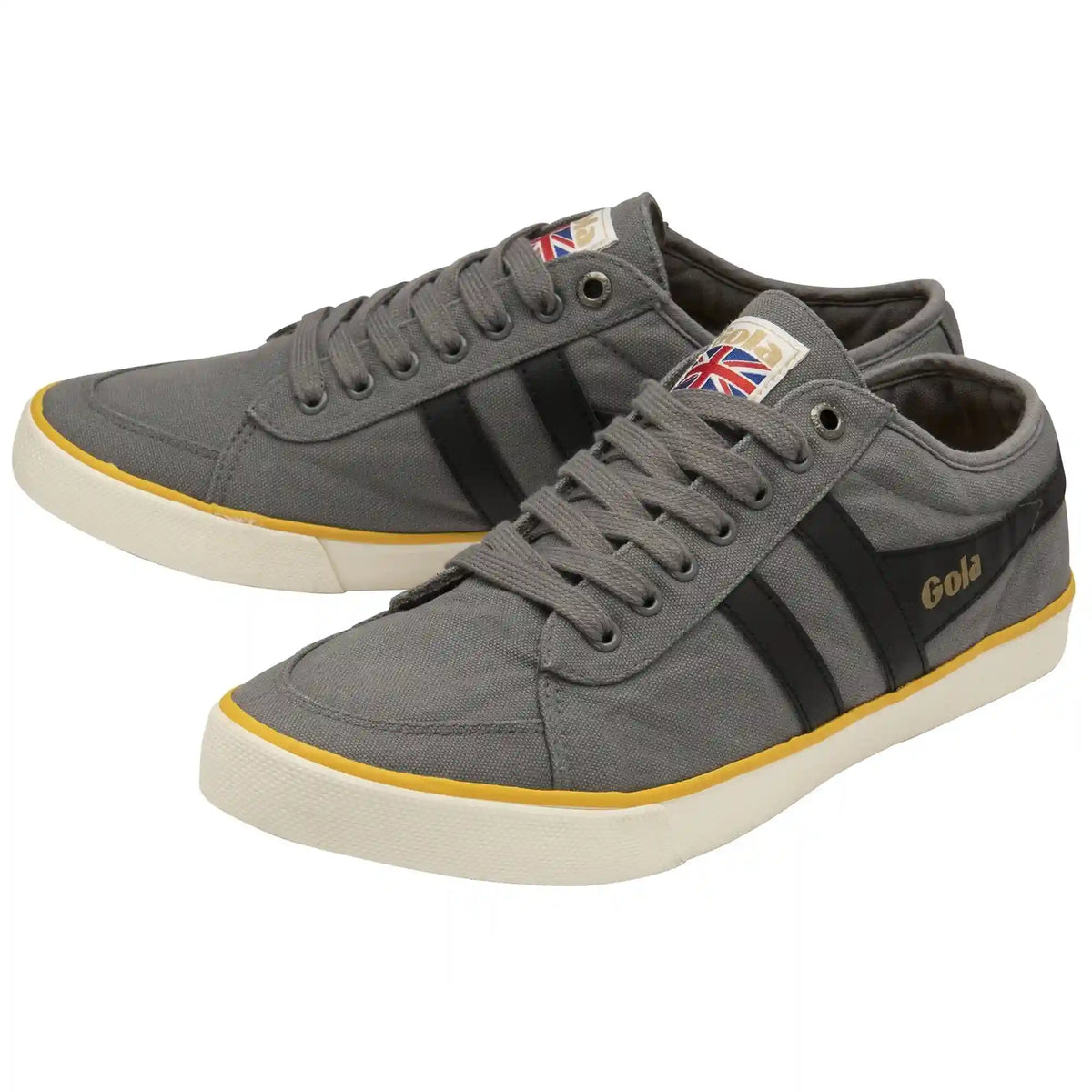 Vegan Gola Classics Men's Comet Plimsoll Sneakers - Ash/Black/Sun