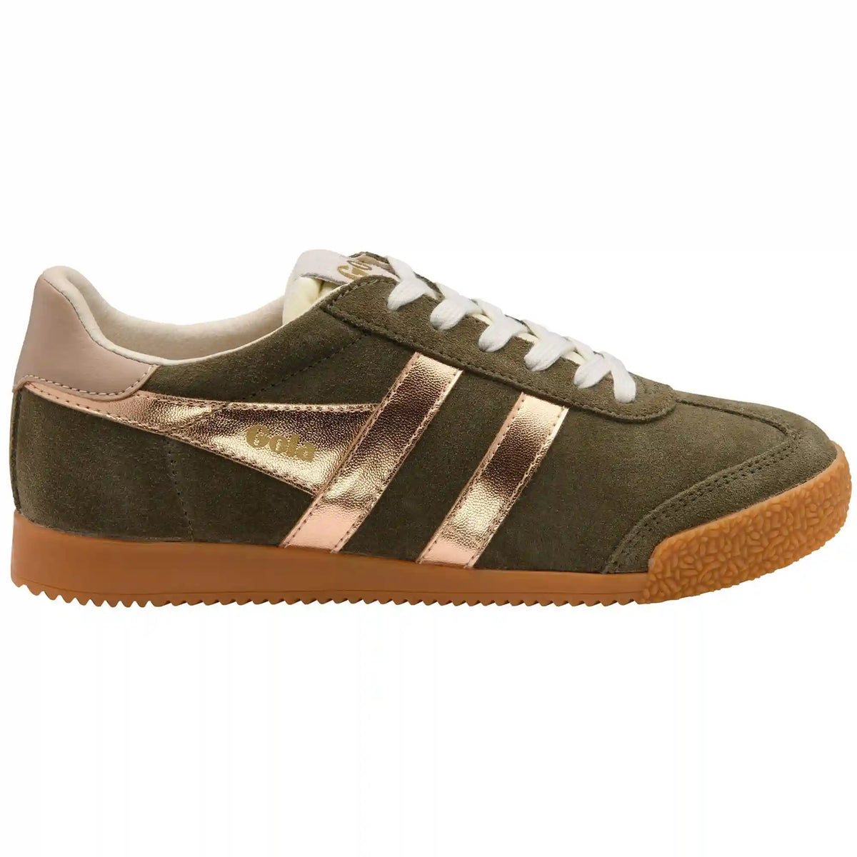Gola Classics Women's Elan Glitz Sneakers - Khaki/Rose Gold/Cameo
