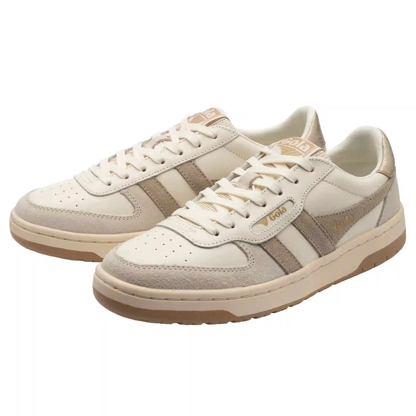 Gola Classics Women's Hawk Sneakers - Off White/Bone/Gold