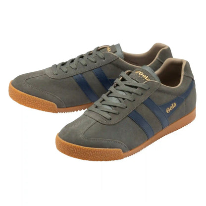 Gola Classics Men's Harrier Suede Sneakers - Conifer/Navy/Cappuccino