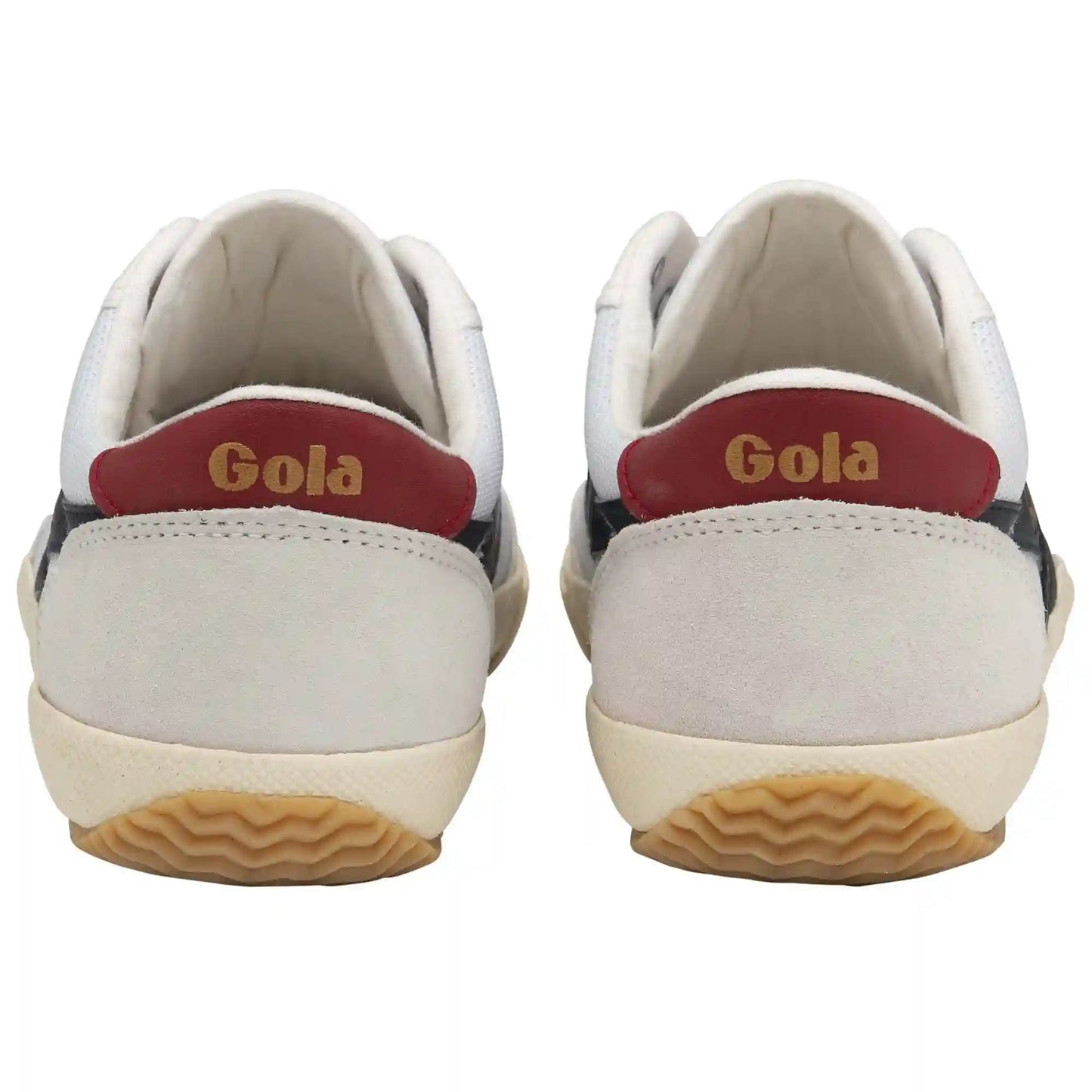 Gola Classics Men's Badminton Mesh Plimsoll Sneakers - White/Navy/Deep Red