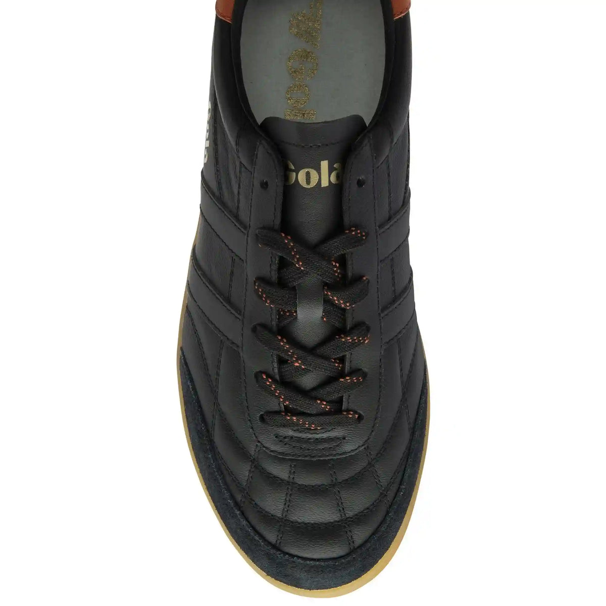 Gola Classics Men's Stadia Leather Sneakers - Black/Moody Orange/Gum