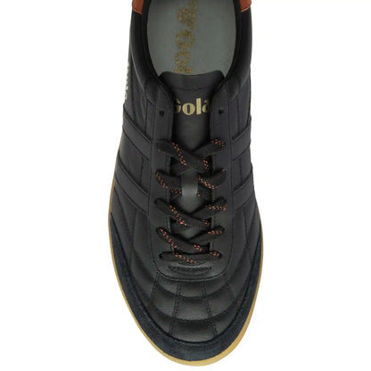 Gola Classics Men's Stadia Leather Sneakers - Black/Moody Orange/Gum