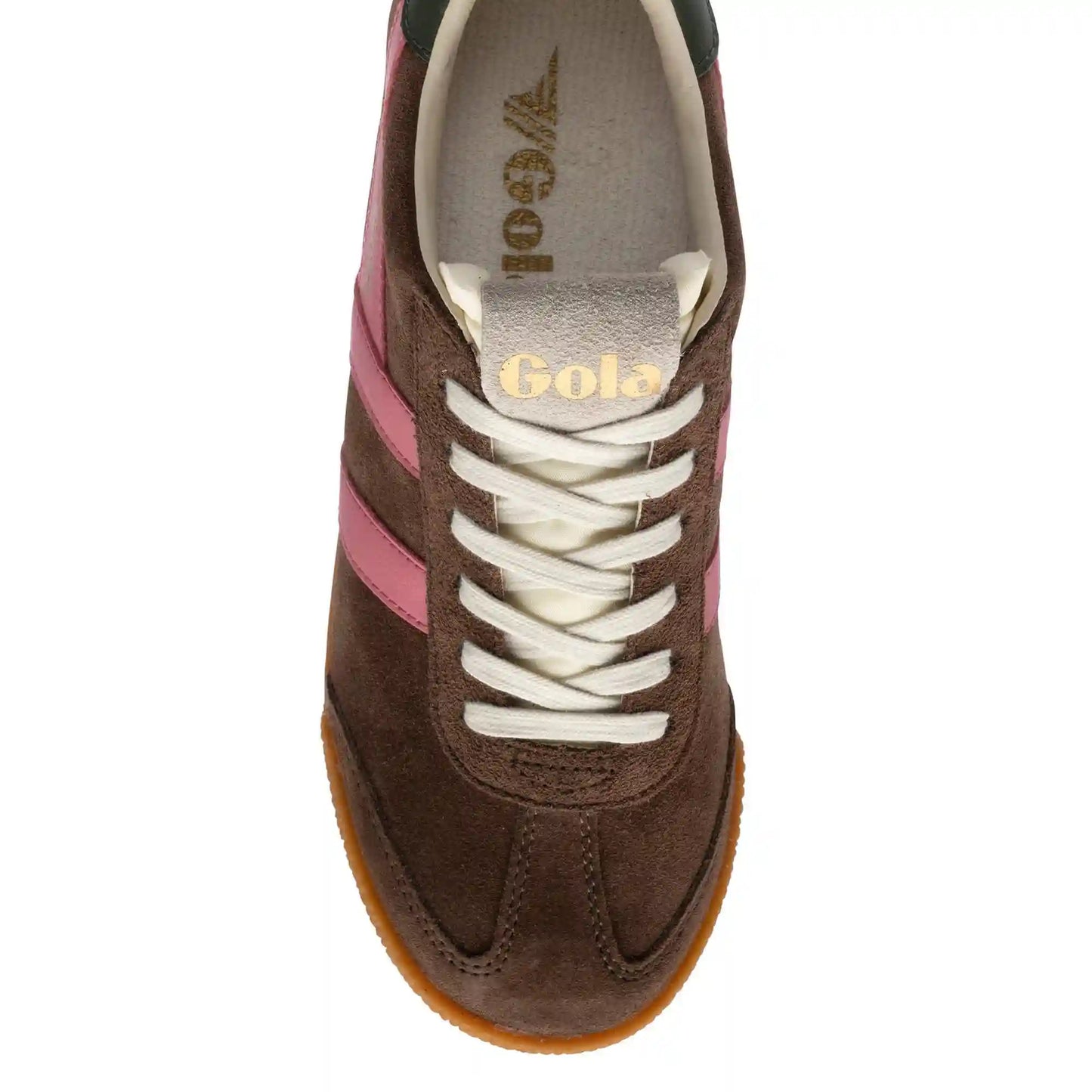 Gola Classics Women's Elan Sneakers - Dark Brown/Fluro Pink/Dark Khaki