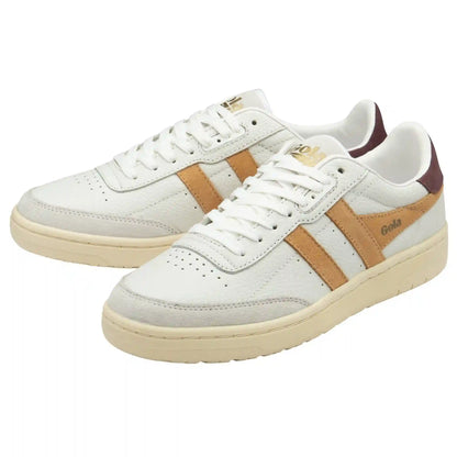 Gola Classics Women's Falcon Sneakers - White/Salmon/Windsor Wine