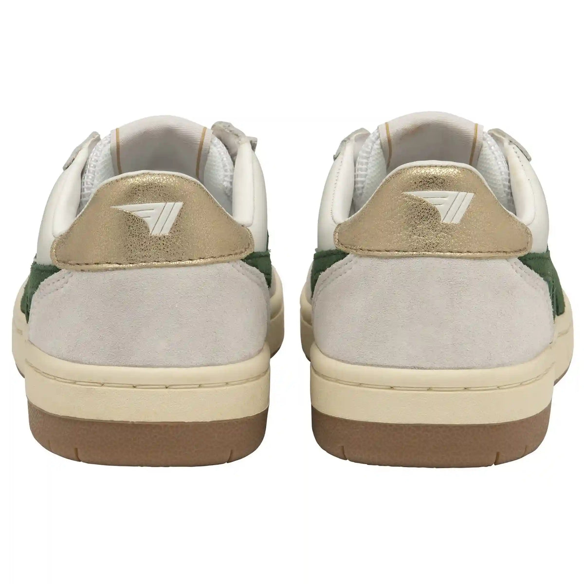 Gola Classics Women's Hawk Sneakers - White/Dark Green/Gold
