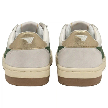 Gola Classics Women's Hawk Sneakers - White/Dark Green/Gold