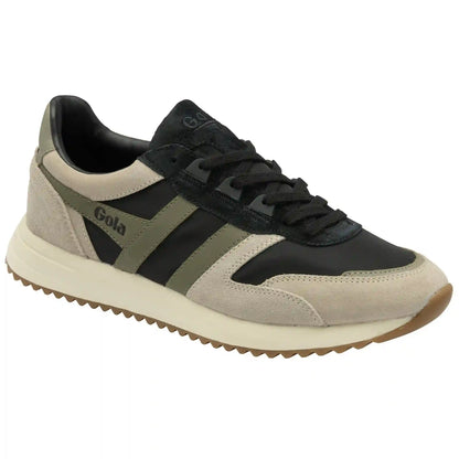 Gola Classics Men's Chicago Sneakers - Black/Feather Grey/Khaki