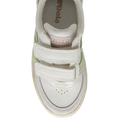 Gola Classics Kids' Grandslam Trident Strap Sneakers - White/Patina Green/Pearl Pink