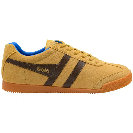 Gola Classics Men's Harrier Suede Sneakers - Mustard/Otter/Pacific
