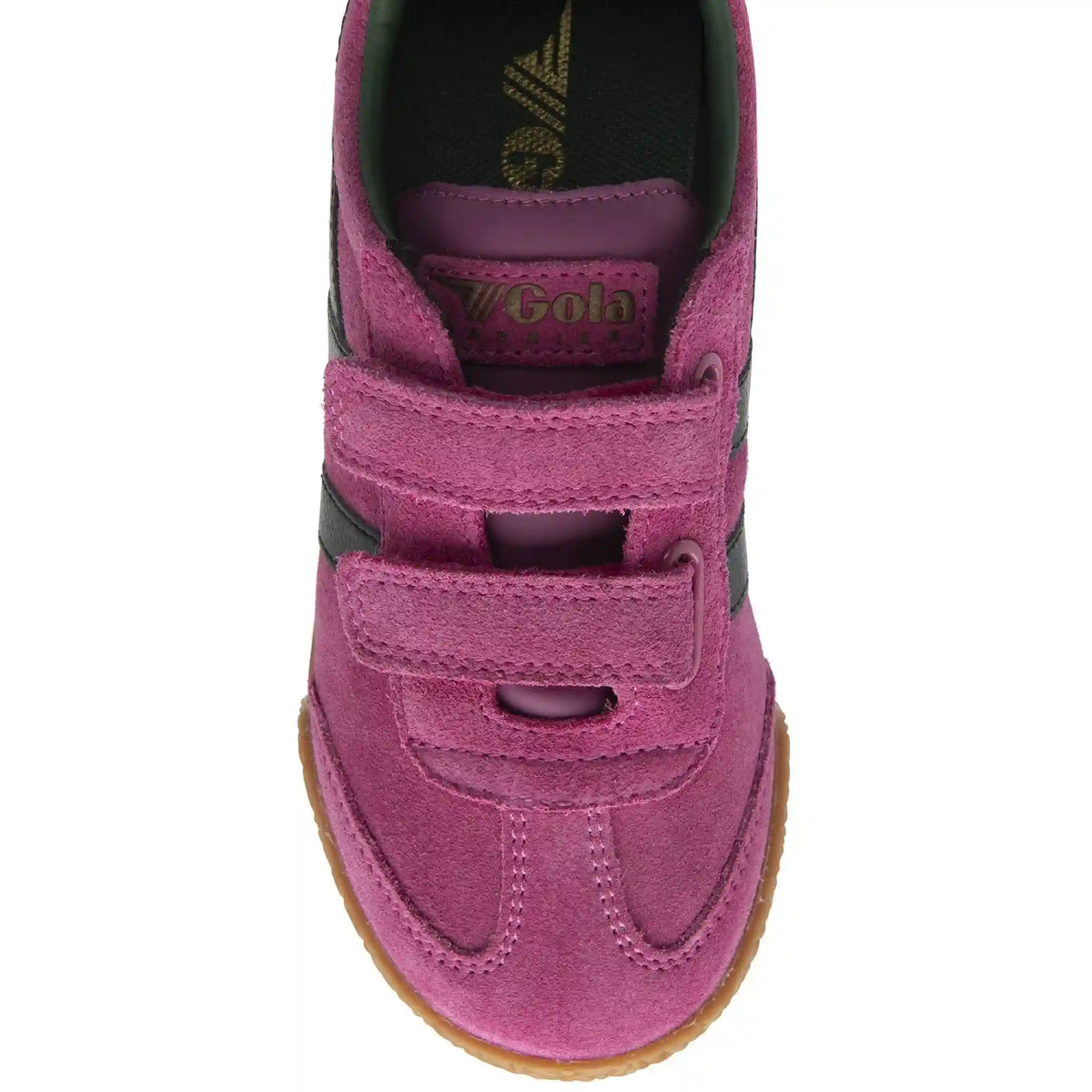 Gola Classics Kids' Harrier Strap Sneakers - Fuchsia/Black/Evergreen