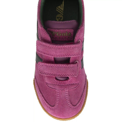 Gola Classics Kids' Harrier Strap Sneakers - Fuchsia/Black/Evergreen