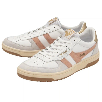 Gola Classics Women's Hawk Sneakers - White/Pearl Pink/Gold