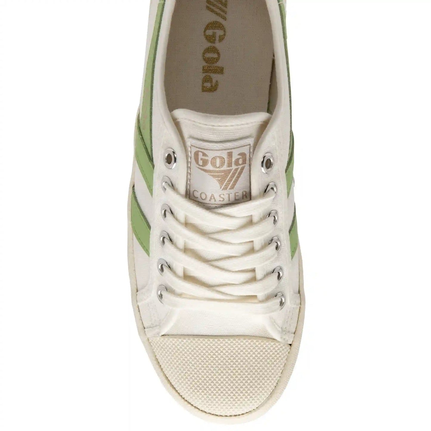 Vegan Gola Classics Women's Coaster - Off White/Patina Green