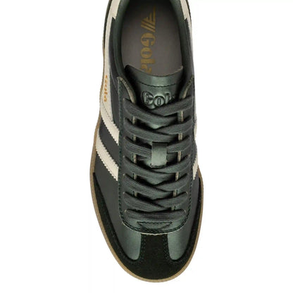 Gola Classics Women's Viper Metallic Sneakers - Bottle Green/Off White/Gum