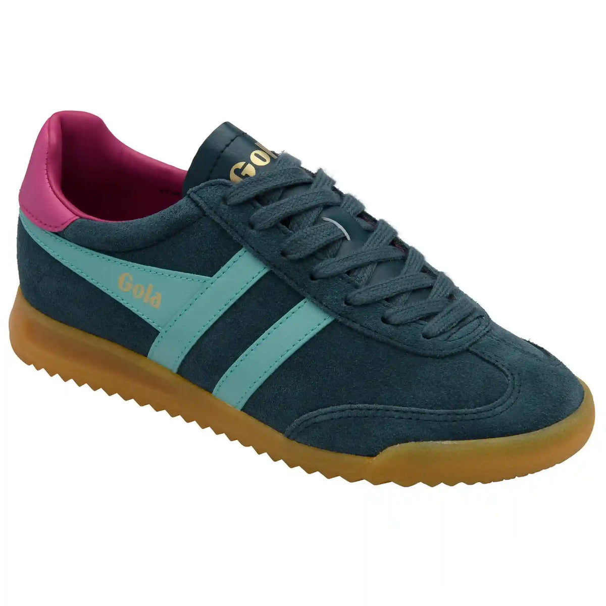 Gola Classics Women's Torpedo Sneakers - Dark Teal/Sea Mist/Fuchsia