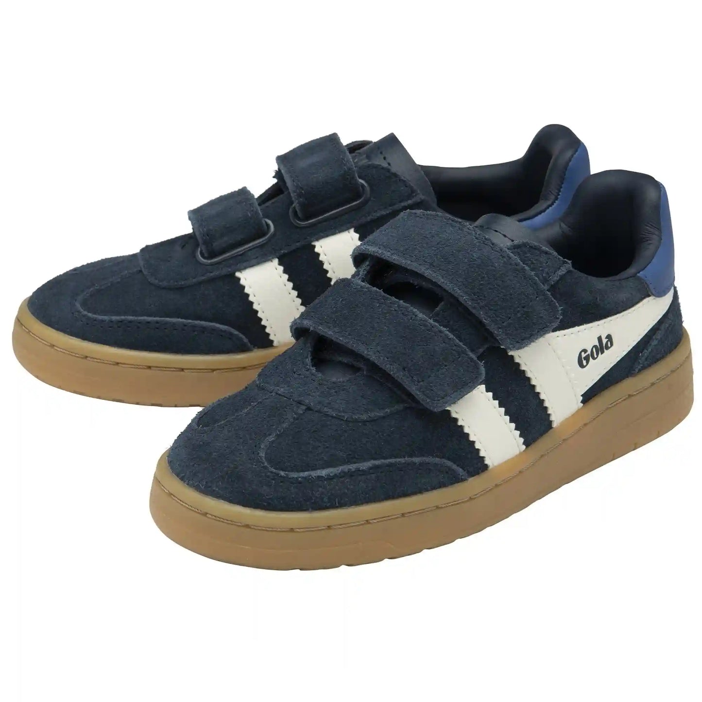 Gola Classics Kids' Viper Strap Sneakers - Navy/Off White/Sapphire/Gum