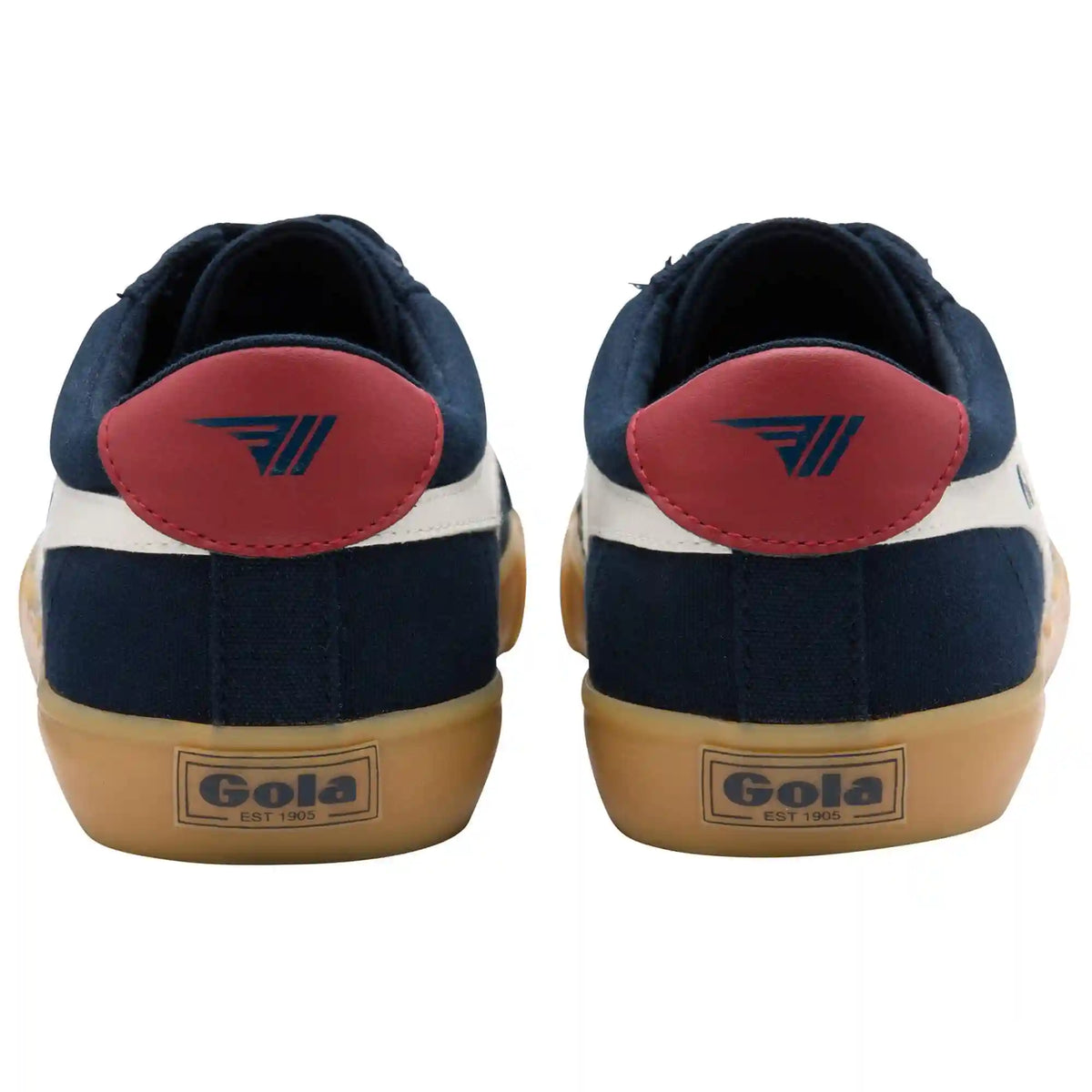 Vegan Gola Classics Men's Varsity Sneakers - Navy/Off White/Deep Red/Gum