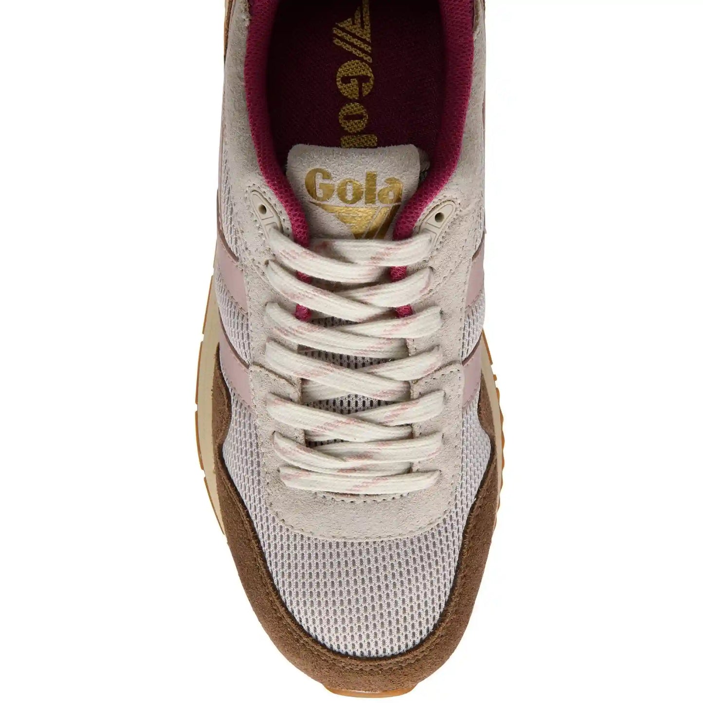 Gola Classics Women's Delta Sneakers - Off White/Otter/Chalk Pink
